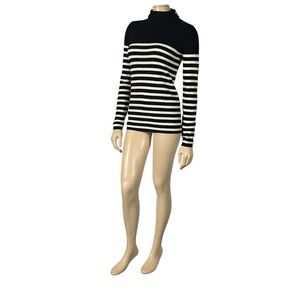 NWT Birgitte Herskind Striped Black and White Turtleneck Sweater